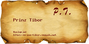 Prinz Tibor névjegykártya